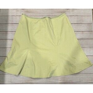 Avenue lime yellow/chartreuse Cotton Spandex skirt Plus Size 20